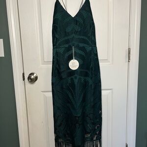 Women’s The Black Tie Emerald Green Khaleesi Bodycon Dress Formal LG
